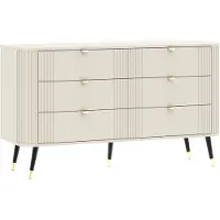 Feldmann-Wohnen Schubladenkommode Onyx Sideboard Kaschmir Gold Größe wählbar