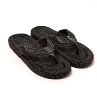 Brasileras Herren Zehensandalen mit rutschfester Sohle bequem schuhe für strand/schwimmbad/stadt schwarz 40 EU - UBSADO