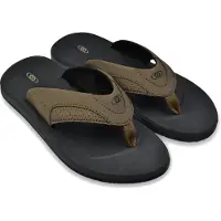 Brasileras Herren Zehensandalen mit rutschfester Sohle bequem schuhe strand/schwimmbad/stadt braun 43 EU - UBACO