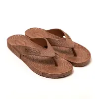 Brasileras Herren Zehensandalen mit rutschfester Sohle bequem schuhe für strand/schwimmbad/stadt braun 42 EU - UBGUMI