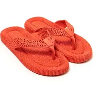 Brasileras Damen Sandalen mit rutschfester Sohle bequem schuhe für strand/schwimmbad/stadt granat 38 EU - UBFOPE