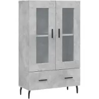 Syfax Highboard Betongrau 69,5x31x115 cm Holzwerkstoff