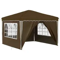 vidaXL Pop-up Partyzelt 288 x 288 x 245 cm Taupe Oxford-Stoff