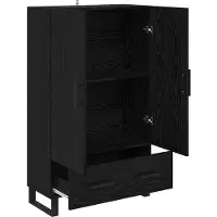 vidaXL Highboard Schwarz Eichen-Optik 69,5 x 30 x 115 cm Holzwerkstoff