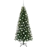 vidaXL Künstlicher Weihnachtsbaum Grün 180 cm PE und PVC