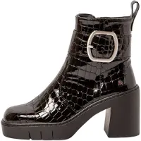 Art für Damen. 119791201003_001 Lederstiefeletten 1979 Berna schwarz (37), 5 bis 8 cm, Reißverschluss, Lässig