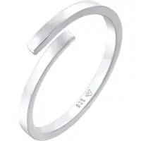 Elli Silberring "Ring Wickelring Offen Statement Geo 925 Silber" Gr. 54, silber, Fingerringe, Damen, 54, Silber 925 (Sterlingsilber), Silberring