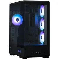 Zalman P50 DS Black, Midi Tower, PC, Schwarz, ATX, micro ATX, Mini-ITX, Kunststoff, Stahl, Gehärtetes Glas, Multi
