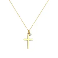 Elli Halskette Kreuz Religion Kristalle 925 Silber Elli Gold