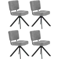 Jockenhöfer Drehstuhl JOCKENHÖFER GRUPPE "Gloria (Set, 4 St.)", grau (schwarz, grau), B:44cm H:82cm T:54cm, Stühle, Drehstuhl, Inklusive Drehfunktion (360), Taschenfederkern, bis 150kg belastbar
