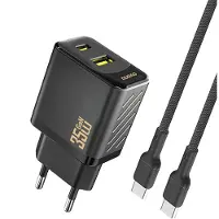 Dudao Netzteil A27MaxCEU PD QC 35W USB-A USB-C mit USB-C Kabel - Schwarz