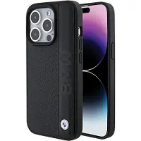 BMW Bmhcp15X22Rdpk Iphone 15 Pro Max 6,7 Czarny/Schwarz Hardcase Leder strukturiert & Streifen
