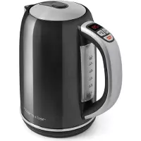 RIVA BT549A, 1,7 l, 2200 W, Schwarz, Platin, Edelstahl, Regelbare Temperatur, Wasserstandsanzeige