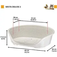 Ferplast - Cuccia per cani e gatti - Cuccia per cani extra small - 100% plastica riciclata - Cuccia per cani lavabile - traspirante e antiscivolo - Si