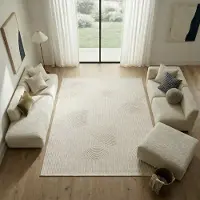 Sehrazat Teppich "Moda 1100, auch als Läufer" rechteckig 11 mm Höhe Kurzflor, grafisches Hoch Tief Muster, Wohnzimmer