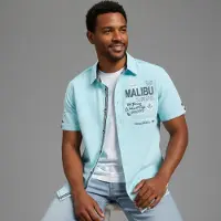 Kangaroos Kurzarmhemd Kurzarm, für Casualmode und Streetwear, aus Baumwolle