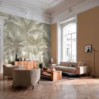 A.S. Création Vliestapete "Cuba II Endless Tropical Palms Fototapete" Retro floral tropisch leicht strukturiert Dichte Dschungel-Optik mit exotischen Blättern und Palmen