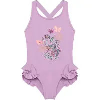 Color Kids - Kid's Swimsuit with Application - Badeanzug Gr 110 lila