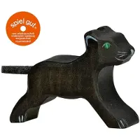 Holztiger Panther aus Holz - klein