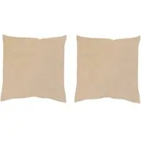 Home wohnideen Dekokissen "ELMER 2ER PACK MIT FÜLLUNG" Gr. 2, beige (natur, unifarben), B:50cm L:50cm, Polyester, Dekokissen_Sitzkissen_Kissenhüllen, Dekokissen