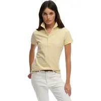 Superdry für Damen. W6012208A Polo Heritage Slim Fit gelb (XXS), Lässig, Baumwolle, Klassisch, Kurzarm