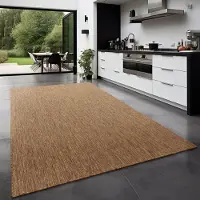 TT Home Teppich Für Outdoor Wetterfest Küchenteppich Balkon Terrasse Unifarbenes Design Modern Größe 80x150 cm