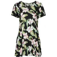 Roxy Sommerkleid "Fresh Breeze Mini", Damen, Gr. XL, US-Größen, bunt (anthrazit spring charming), Obermaterial: 100% Viskose., Kleider Sommerkleid