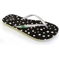 Brasileras Damen Zehensandalen mit rutschfester Sohle bequem schuhe strand/schwimmbad/stadt schwarz 34/35 EU - UBCLAPRW19
