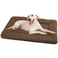 OEM XXL-Hundebett, Waschbar, 122 x 75 cm, Weiches Hundekissen mit Rutschhemmende Unterlage, Braun
