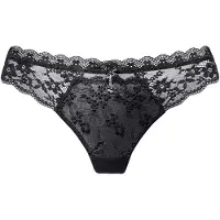 LASCANA String , Damen, Gr. 36/38, schwarz, Spitze, Obermaterial: 50% Polyamid, 30% Polyester, 20% Elasthan, Unterhosen String, aus edler Stickereispitze, als Dessous-Set kombinierbar, Topseller