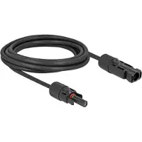 DeLOCK DL4 Solar Kabel 6 mm² Stecker zu Buchse 3 m schwarz, Kabel, Freistehend, Schwarz, IP67, DL4, Weiblich
