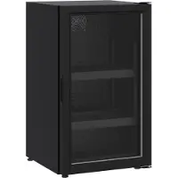 CombiSteel Mini-Kühlschrank – Tischmodell 136 Liter, schwarz, Glastür