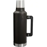 Stanley The Legendary Classic Bottle 2.0 2.5QT, Black 10-11349-0017 Thermosflasche mit Deckel und Becher, 2,3 L