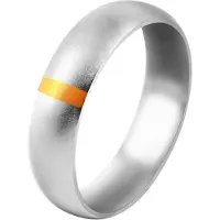 Akzent Partnerring "Yanko, langlebig" Gr. 62, silber (silberfarbig), Fingerringe, Herren, 62, Edelstahl, Partnerring