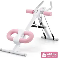 StarTech.com Bauchtrainer - Modell 2314W - Verstellbar - Klappbar - Mit Knieschutz - ABS-Kunststoff - Bis 200 kg - Lavendel