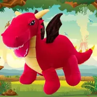 Tinisu Drache 110cm Kuscheltier Roter Dinosaurier – Weiches Dino Plüsch Stofftier für Kinder