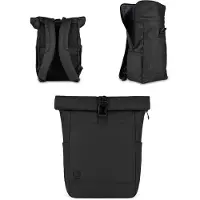 OEM Wasserfester Reisebeutel (37 Liter) - Magnetverschluss, Laptopfach mit Organizer & Flaschenhalter - Gepolsterter Schultergurt & Rücken mit Rollenklappe - 5 Fächer
