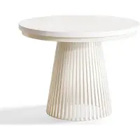 Alpi Möbel Runder Esstisch Ausziehbar - Wohnzimmertisch und Küchentisch - Tisch mit Stabile Metallbeine - Durchmesser 100 cm - Weiß - Kollektion Nero
