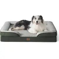 OEM Orthopädisches Hundebett, ergonomische Hundekissen - Hundekissen 106x80 cm mit ovalen Kratzpolstern für große Hunde, waschbar, antislip Hundebetten, Fichtenfarbe