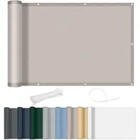 OEM Wasserdicht Balkonüberdachung 75x600cm Braun - Schutz und Windschutz mit UV-Schutz für Balkon und Terrasse