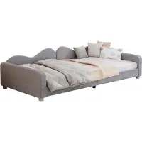 OEM Kinderbett - Slaapbank - 90 x 200 cm - Gestoffert - Zachte - Grau