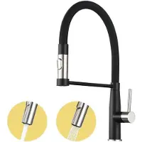 OEM Flexible Küchenarmatur - 360-Grad-Drehbar - Stahl - Schwarz