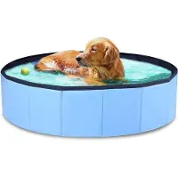OEM Antislip-PVC-Zwembad 80 x 20 cm - blauw - draagbaar und slijtvast - für große und kleine Hunde