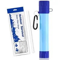 Unyqoos Tragbarer Outdoor-Wasserfilter – 4‑stufiges UF‑Filtersystem (0,01 µm), lebensmitteltauglicher BPA‑freier Kunststoff, bis 1500 L, Blau