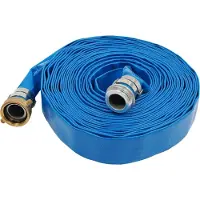 StarTech.com Wasserablaufschlauch - Flachschlauch - 38 mm x 15,2 m - PVC - Pool-Rückspülschlauch - Für Pumpen, Industrie & Landwirtschaft - Blau