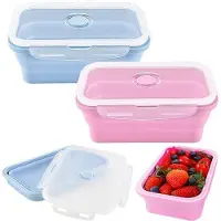 OEM Aufbewahrungsbox 2er Set, 800ml, blau und rosa, für Büro, Schule, Küche