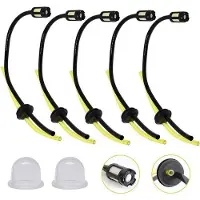 OEM Set aus 5 Kraftstoffschläuchen mit Filter und Kraftstoffpumpenköpfen, Länge 22 cm, für Rasenmäher, Gartenschlauch, Blätterblazer und Kettensäge