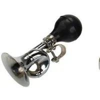 OEM Metallische Fietzhorn - Retro-Design - 19 cm - Silber