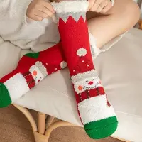 OEM Warme Plüschsokken für Frauen, Winter, Antislip, Einheitsgröße