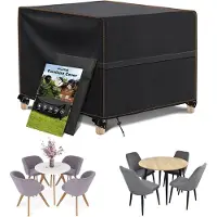 Markenlos Abdeckung für Gartenmöbel - wasserdicht und winterfest - schwarz